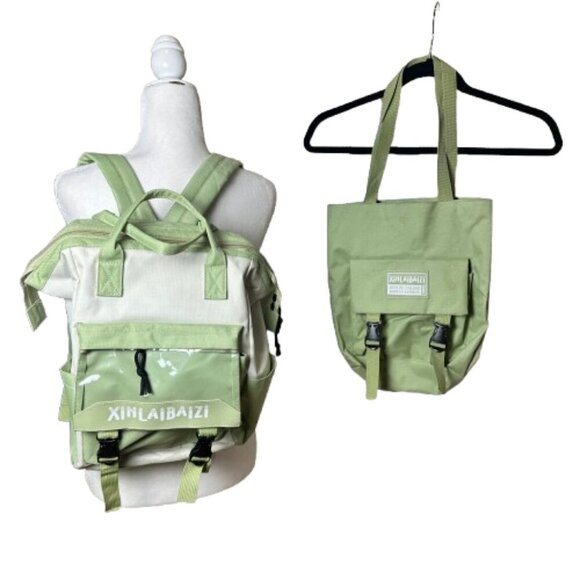 XINLAIBAIZI Korean Fashion Brand Backpack & Tote Set - Picture 1 of 14